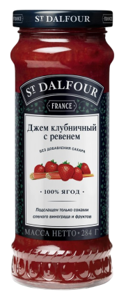 Джем клубничный с ревенем, 284 г