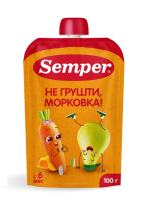 Пюре Сэмпер Яблоко Груша Морковь Тыква, 100 гр