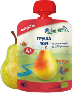 Пюре FLEUR ALPINE  груша 90г (пауч)