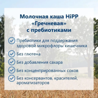 Каша HiPP (Хипп) молочная Гречневая с пребиотиками, 250 г