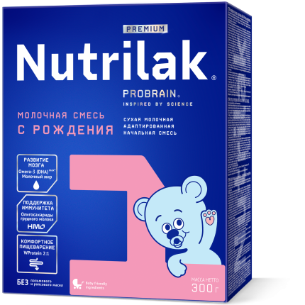 Смесь Nutrilak Premium + 1 мол. сух. адап. начальная, 300г