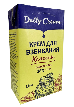 Крем на растительных маслах с ароматом ванили 26%, 1 л 