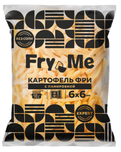 Картофель фри с панировкой 6х6 мм (FMS6) Fry Me Expert, 2,5 кг
