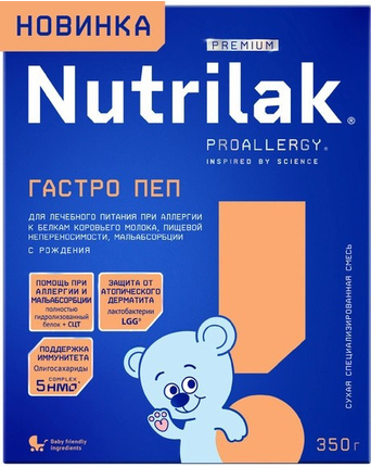 Смесь сухая Nutrilak Premium (Нутрилак Премиум) Гастро Пеп специализированая, 350 г