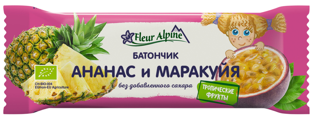 Батончик Fleur Alpine (Флер Альпин) Ананас и маракуйя, 20г