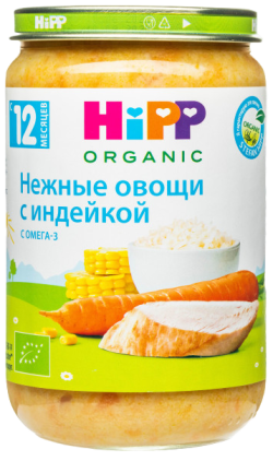 Пюре Нежные овощи с индейкой, 190 г