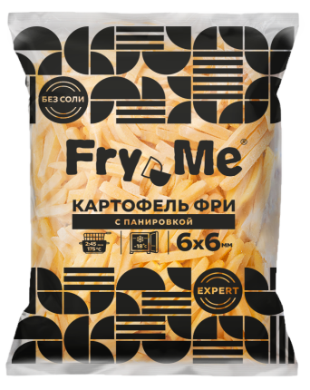 Картофель фри с панировкой 6х6 мм (FMS6) Fry Me Expert, 2,5 кг