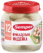Пюре Semper (Сэмпер) Фрикадельки Индейка, 125 г