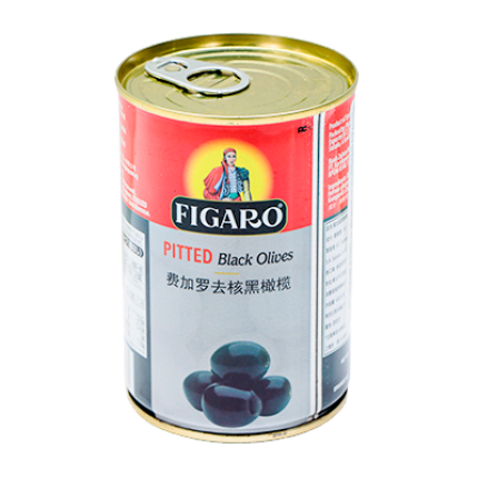 Оливки Черные без косточки, 400 г (масса продукта 170 г)