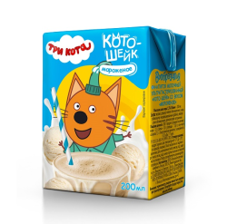 Напиток молочный ультрапастеризованный «Кото-шейк» со вкусом «Мороженое». Массовая доля жира 1,5%, 200 мл.