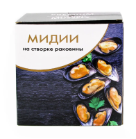 Мидии на створке раковины 30/40 IQF, 1 кг