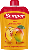 Пюре Semper (Сэмпер) Яблоко, манго, персик, 100 г