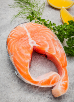 Форель (тушка) радужная потрошеная с головой мороженая, около 5-6 кг