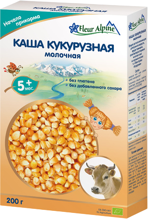 Каша Fleur Alpine (Флер Альпин) молочная Кукурузная, 200 г