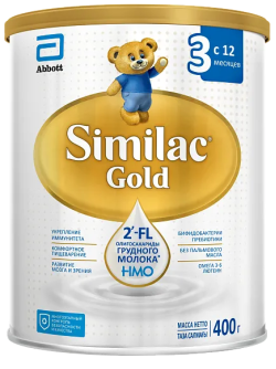Напиток сухой молочный Similac Gold  3 Детское молочко с олигосахаридами 2'-FL, 400 г