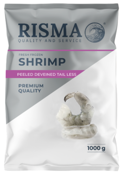 Креветки ваннамей очищенные с/м 26/30 без пищевода и хвостового плавника, 1 кг