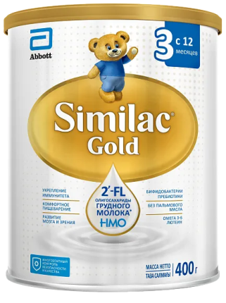 Напиток сухой молочный Similac Gold  3 Детское молочко с олигосахаридами 2'-FL, 400 г
