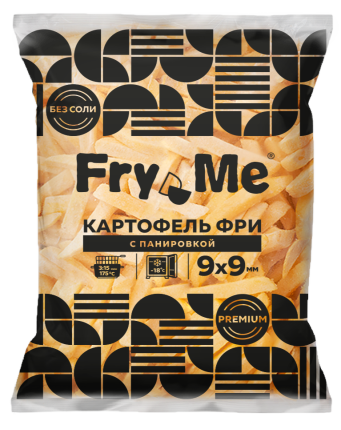 Картофель фри с панировкой 9х9 мм (S04) Fry Me Premium, 2,5 кг