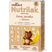 Каша Нутрилак Premium Рисовая с бананом PROCEREALS молочная  цельнозерновая, 200г