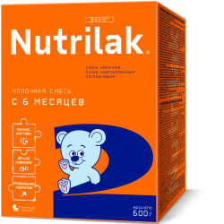 Смесь молочная сухая Nutrilak Basic (Нутрилак Базик) 2 адаптированная, 600 г