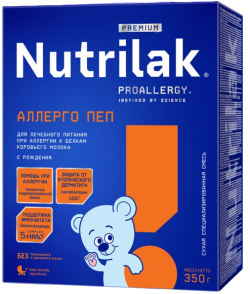 Смесь сухая Nutrilak Premium (Нутрилак премиум) Аллерго Пеп специализированая, 350 г     