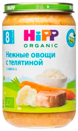 Пюре Нежные овощи с телятиной, 190 г