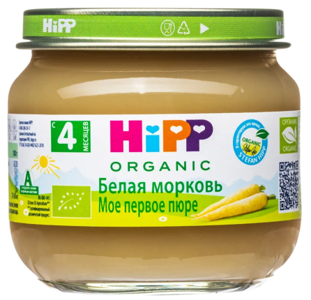Пюре Белая морковь. Мое первое пюре, 80 г