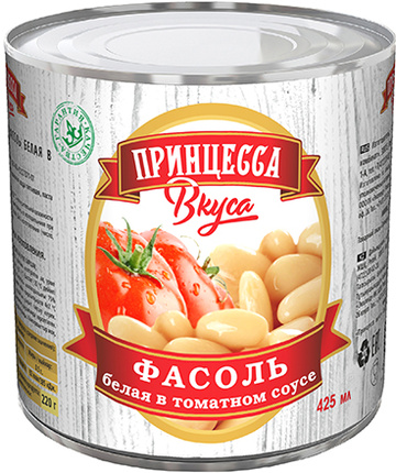 Фасоль белая в томатном соусе 425 мл ж/б