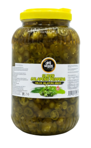 Перец Халапеньо маринованный резаный, 4,07 кг/3,7 л (масса основного продукта 1,6 кг)