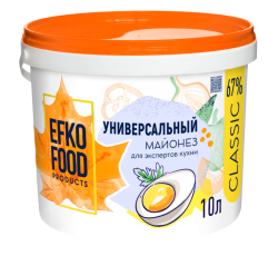 Майонез универсальный 67%, 10 л/ 9,4 кг