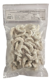 Креветки очищенные без хвоста без вены IQF 26/30, 1 кг