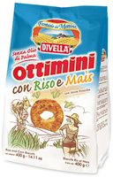 Печенье из кукурузной и рисовой муки Ottimini con Riso e Mais, 400 г