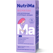 Смесь жидкая NutriMa (НутриМа) Фемилак со вкусом ванили для беременных и кормящих женщин, 200 мл