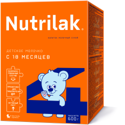 Напиток молочный сухой Nutrilak Basic (Нутрилак Базик) 4 Детское молочко, 600 г