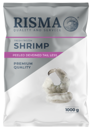 Креветки ваннамей очищенные с/м 26/30 без пищевода и хвостового плавника, 1 кг