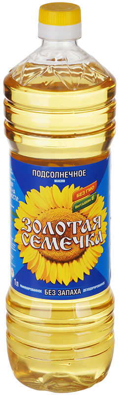 Масло подсолнечное Золотая семечка, 1л купить с доставкой на дом в ...
